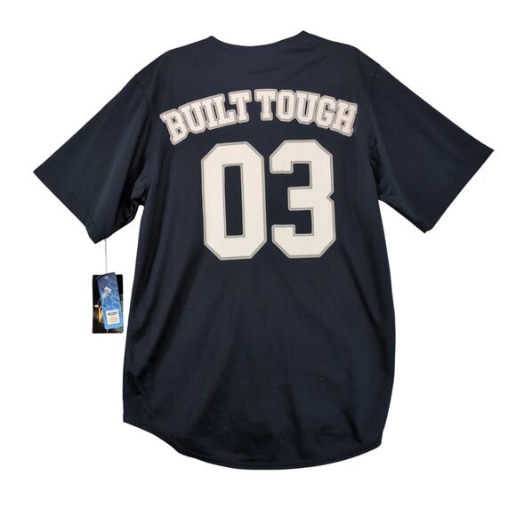 NWT Ford Motor Company Navy Button Up Baseball Style Shirt Men's M Short Sleeve - Picture 2 of 10